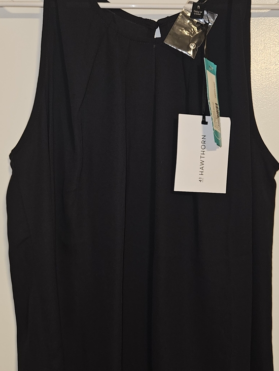 41 Hawthorn Tops - 41 Hawthorn Black Sleeveless Pleated Blouse